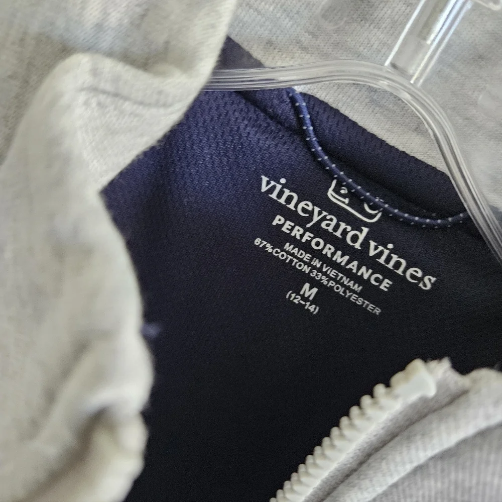 Vineyard Vines Light Gray Zip Performance Vest